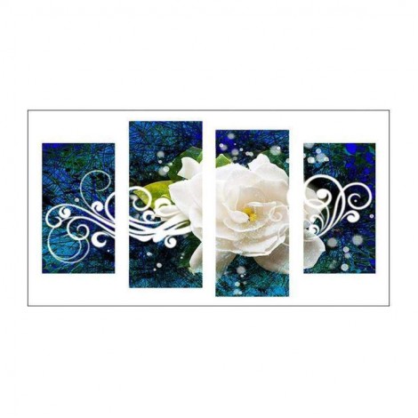 Multi Panel Blume Kreuzstich 5D Voll Strasssteine Diamond Painting /Diamant Malerei Set QB8043