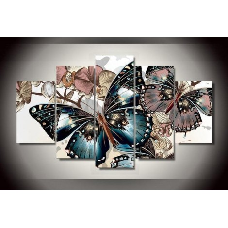 2019 Große Größe Schlussverkauf Schmetterling Multi Bilder Muur 5d Set VM8506