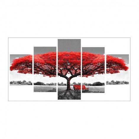 Große Größe Multi Panel Landschap Baum 5D Mozaïek Diamond Painting /Diamant Malerei Set QB9015