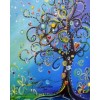 5d Bergkristal Kunst Karikatur Fantasie Traum Baum Diamond Painting Kreuzstich Set VM8551