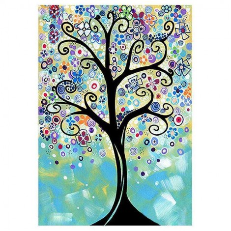 Bedazzled Karikatur Baum Diamond Painting /Diamant Malerei Set AF9576