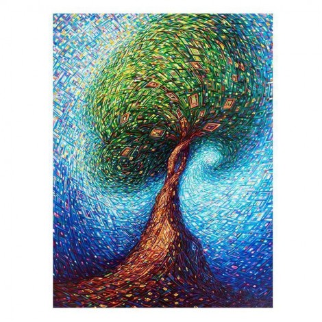 Populair Moderne Kunststile Baum Diamond Painting /Diamant Malerei Set AF9574