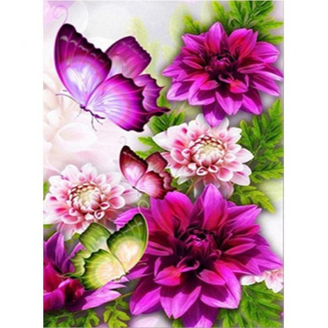 2019 Traum Schmetterling Blume Muur 5d Diamond Painting /Diamant Malerei Set VM8119