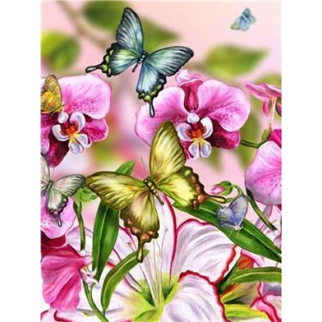 2019 Moderne Kunststile Blume Schmetterling 5d Diamond Painting /Diamant Malerei Set VM931