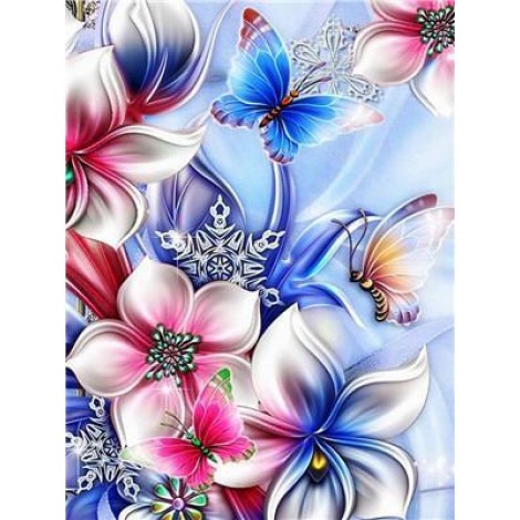 2019 Moderne Kunststile Blume Schmetterling 5d Diamond Painting /Diamant Malerei Set VM932