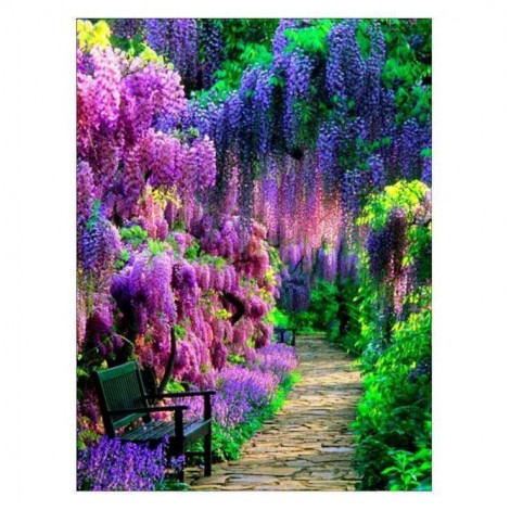 Schlussverkauf Kleurrijk Baums In Park Diamond Painting /Diamant Malerei Set AF9578