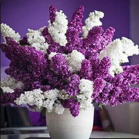 2019 Besondere Eckig Strasssteine Lila En Lavendel Blume 5d Diamond Painting /Diamant Malerei Set VM3563