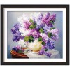 Besondere Eckig Strasssteine Rosa En Lavendel Blume 5d Diamond Painting /Diamant Malerei Set VM3565