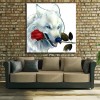 Neuankömmling Ölgemälde Stile Wolf Rosen Patroon 5d Diamond Painting /Diamant Malerei Set QB6574
