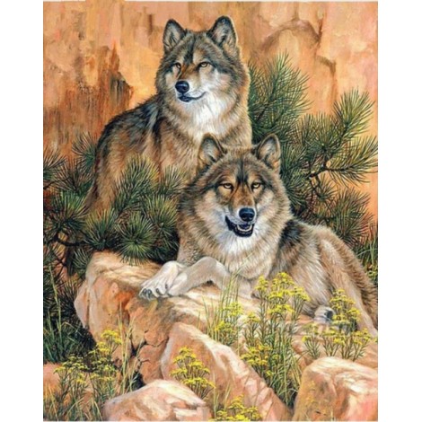 2019 Neuankömmling Schlussverkauf Verschillende Maten 5d Diamond Painting /Diamant Malerei Stickerei Wolf Set VM8633