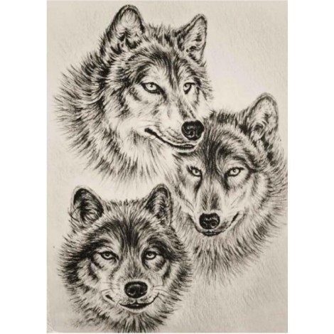 2019 Neuankömmling Tiere Wolf Bilder Muur 5d Diamond Painting /Diamant Malerei Set VM19521