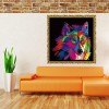 Besondere Traum Kleurrijk Wolf 5D Diamond Painting /Diamant Malerei Set VM4209