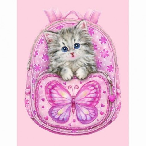 2019 Billig Diamond Lijn Painting Schattig Katze In Zak 5d Diamond Painting /Diamant Malerei Set VM88008