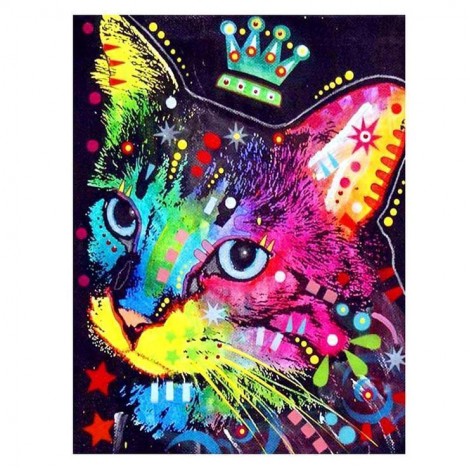 Besondere Bedazzled Katze 5d Diamond Painting /Diamant Malerei Set QB7094