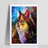 2019 Neuankömmling Ölgemälde Stile Katze 5d Diamond Painting /Diamant Malerei Set QB7000