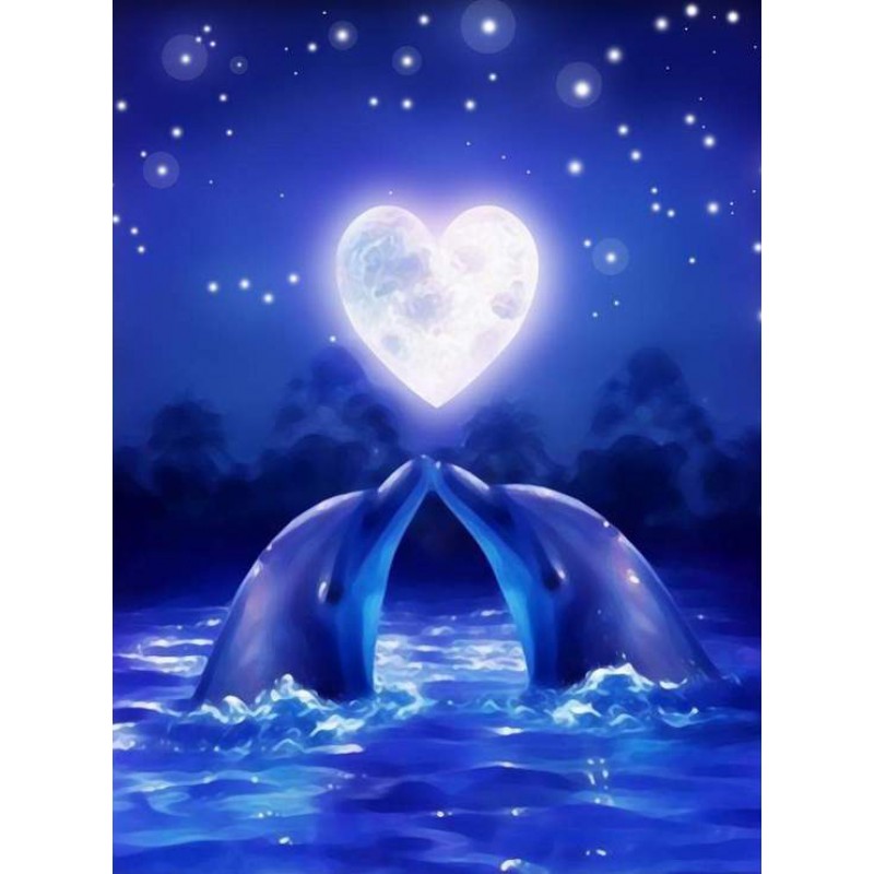 Blauw Nacht Delphin ...